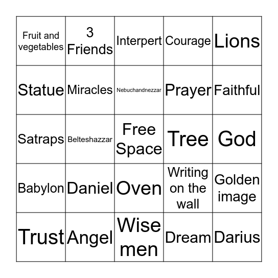 DANIEL Bingo Card