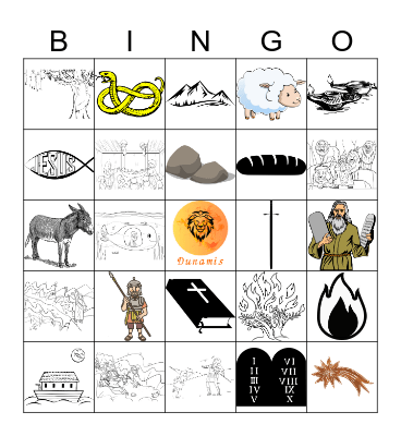 Historias de la Biblia Bingo Card