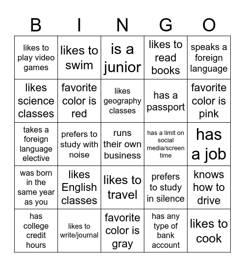 Bingo Card