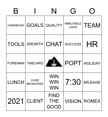 GROUNDED INNOVATIONS Bingo Card