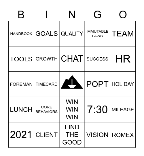 GROUNDED INNOVATIONS Bingo Card