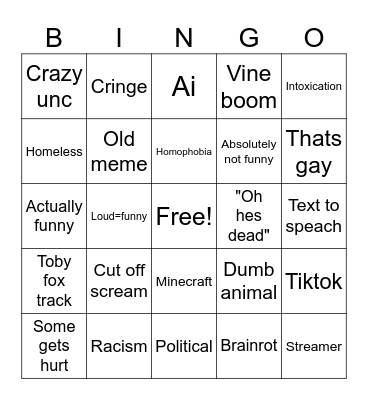 Bungo Bingo Card