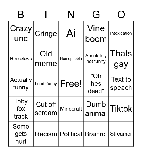 Bungo Bingo Card
