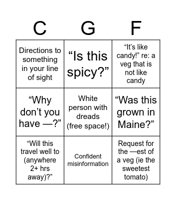 2025 Vendor Bingo Card