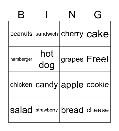 a Bingo Card