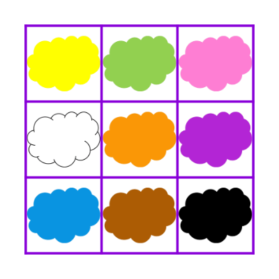 Colors Bingo Card
