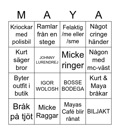 Fivem bingo Card