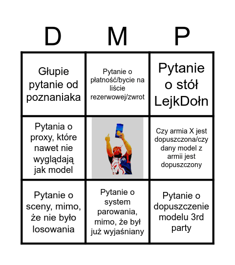 Pytania do Orgów DMP '25 Bingo Card