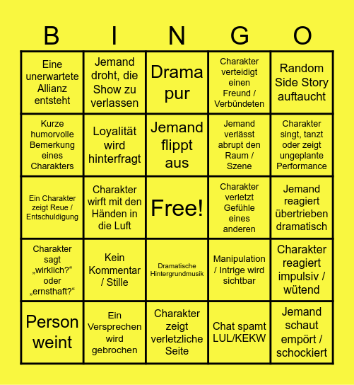 The Power Bingo Card