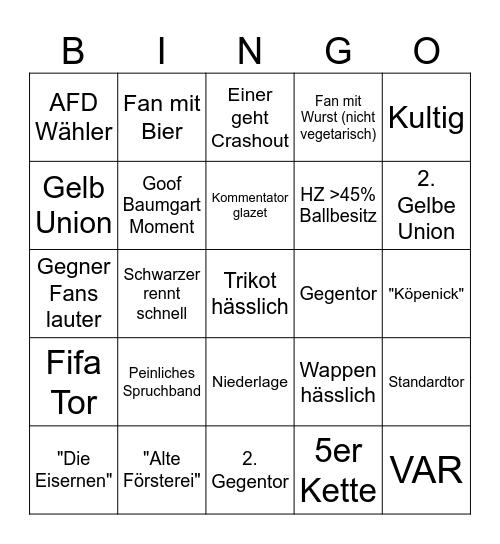 Union Hatewatch Bingo Card