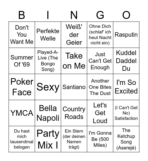 Carolas lustiges HitHitHit-Bingoooo! Bingo Card