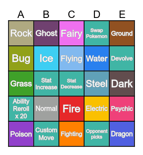 Video Battleship Idea Bingo Card