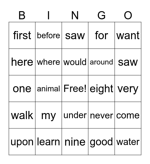 Bingo Set 5 Bingo Card