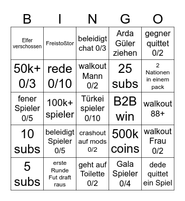 Fc26 Bingo Card