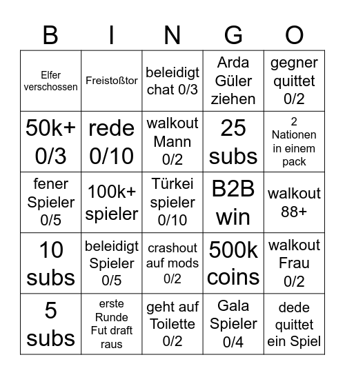 Fc26 Bingo Card