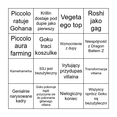 Filmy Kinowe DBZ Bingo Card