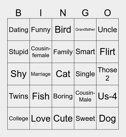 ASL Bingo Card