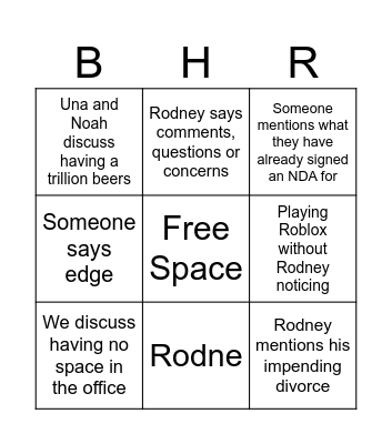 Bi Bingo Card