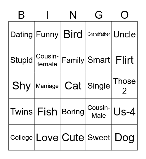 ASL Bingo Card