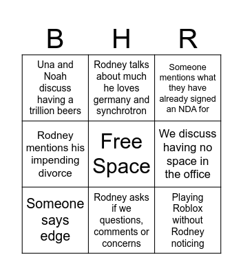Bi Bingo Card