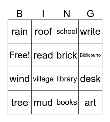 Schools around the World Bingo Card
