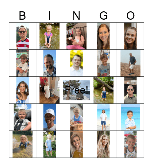 Family Fun Bingo Card