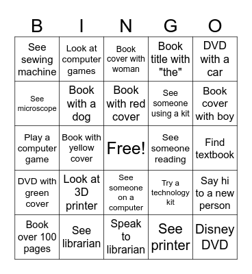 Library BINGO! Bingo Card