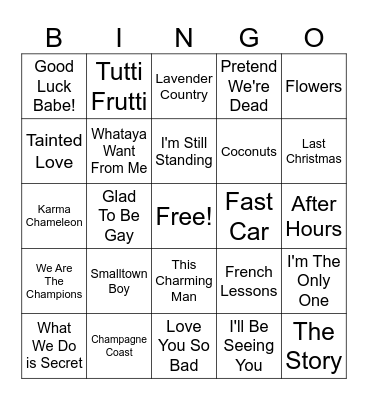 LGBTQIA+ HISTORY MONTH Bingo Card