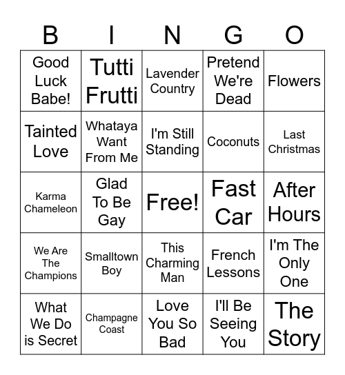 LGBTQIA+ HISTORY MONTH Bingo Card
