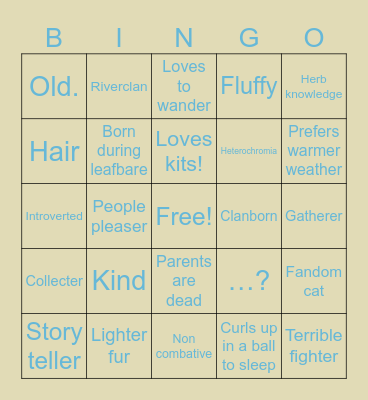 Orchidlight Bingo Card