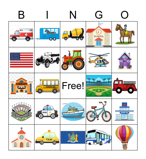 AHG Travel bingo Card