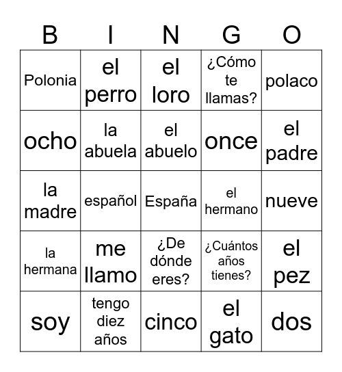 Bingo Card
