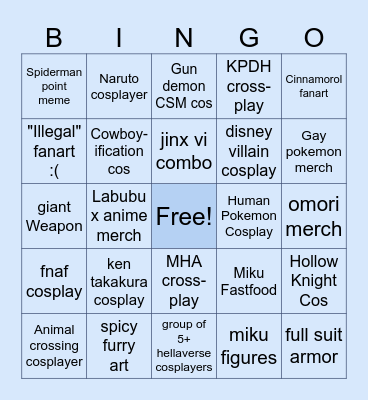 Edmonton Expo Bingo Card