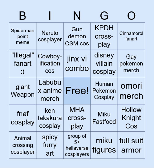 Edmonton Expo Bingo Card