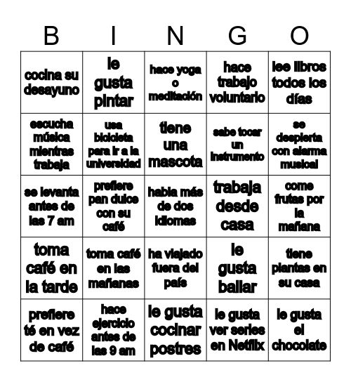Bingo Card
