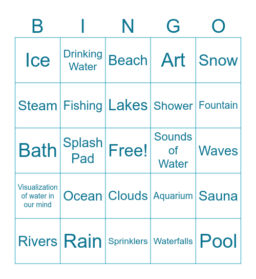 Earthtime Bingo Card