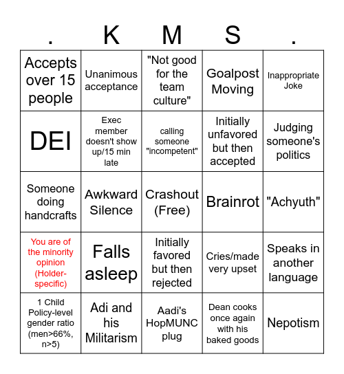 Delib BINGO! Bingo Card