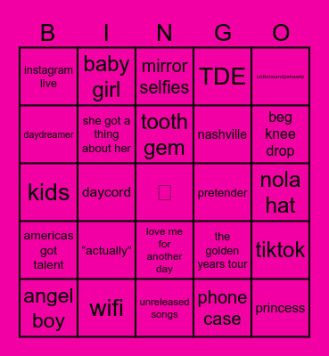 THOMAS DAY BINGO Card