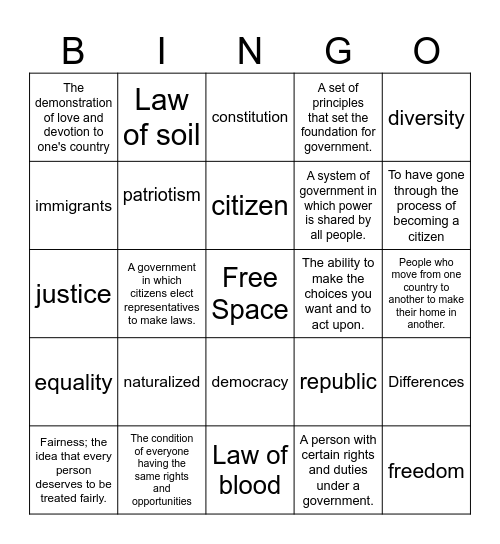 SS Bingo Card
