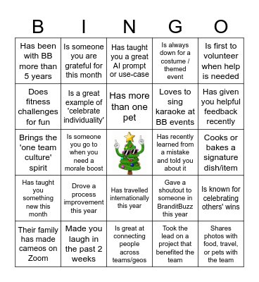 People Team Bingo Card