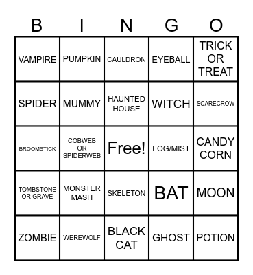 HALLOWEEN BINGO Card