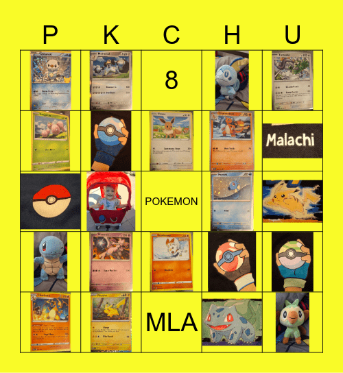 Malachi's 8th Birthday Party Bingo Card