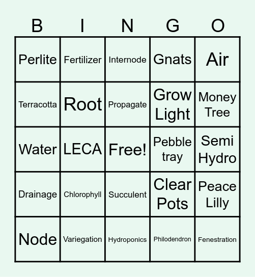 The Plant Apothecary Bingo Card