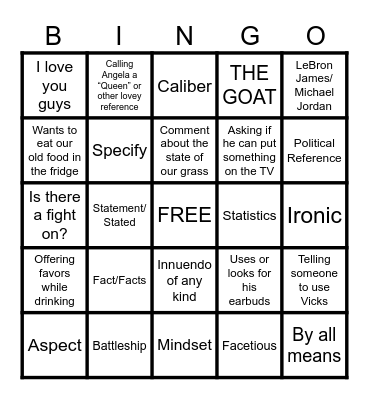 Knowing Michael Bingo Card