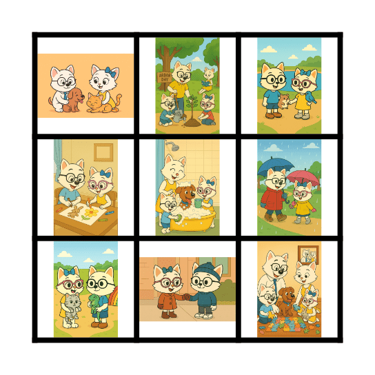 PETS AND CLOTHES Bingo Card