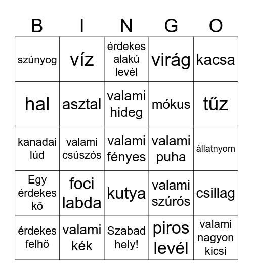 Nyílt Nap Bingo 2 Bingo Card