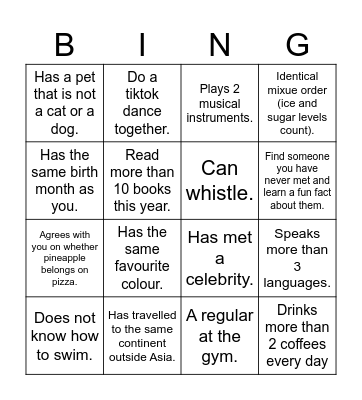 Cosmic Countdown Bingo Card