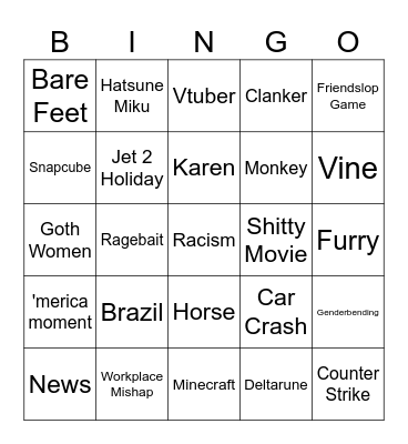 Bingo #5 With Lou Bega Bingo Card