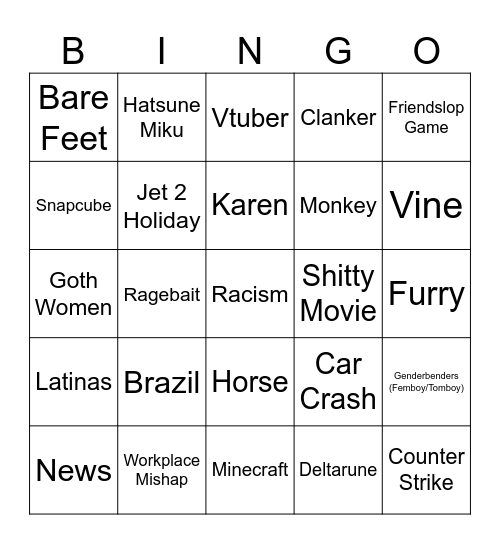 Bingo #5 With Lou Bega Bingo Card