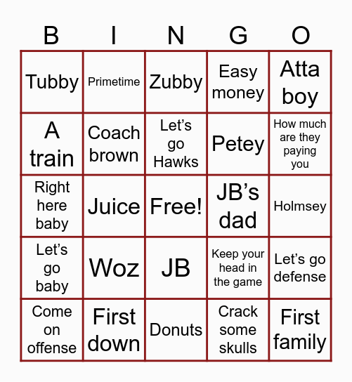 Arrowhead Longrie Bingo Card